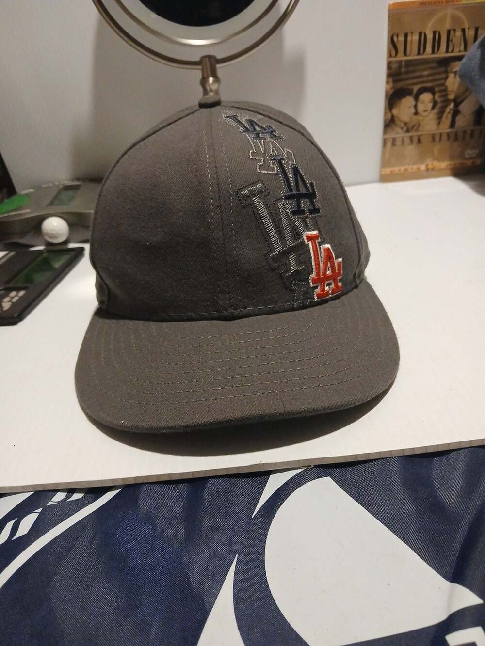 New Era Los Angeles Dodgers 59FIFTY Fitted Hat Size 7 1/8 Gray Multi